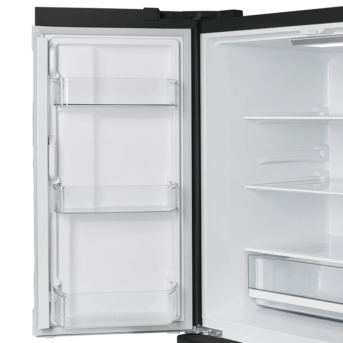 FORNO Espresso Moena 36" 19.2 cu. ft. Refrigerator in Black with Silver Handles, FFRBI1820-36BLK