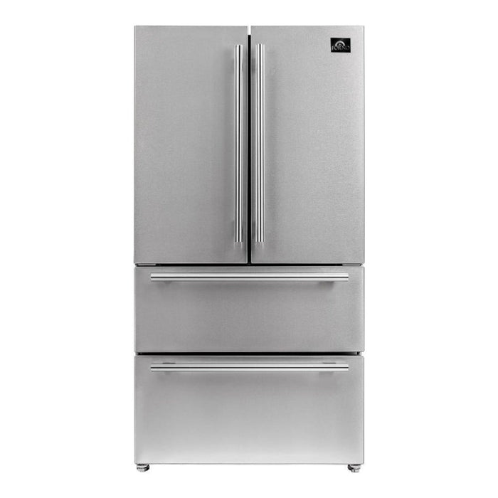 Forno Moena 36" Stainless Steel French Door Refrigerator