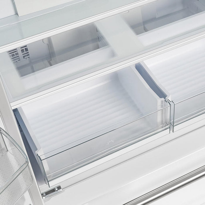FORNO Espresso Moena 36" 19.2 cu. ft. Refrigerator in White with Silver Handles, FFRBI1820-36WHT