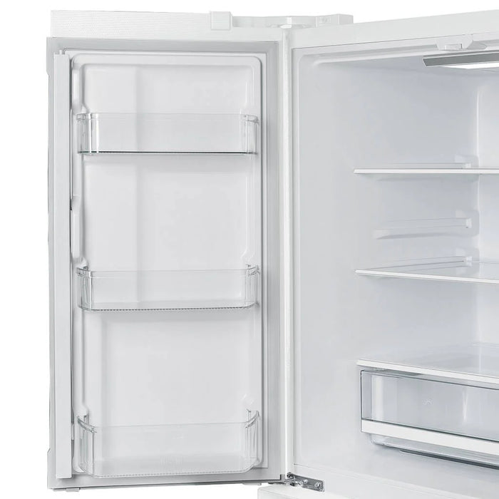 FORNO Espresso Moena 36" 19.2 cu. ft. Refrigerator in White with Silver Handles, FFRBI1820-36WHT