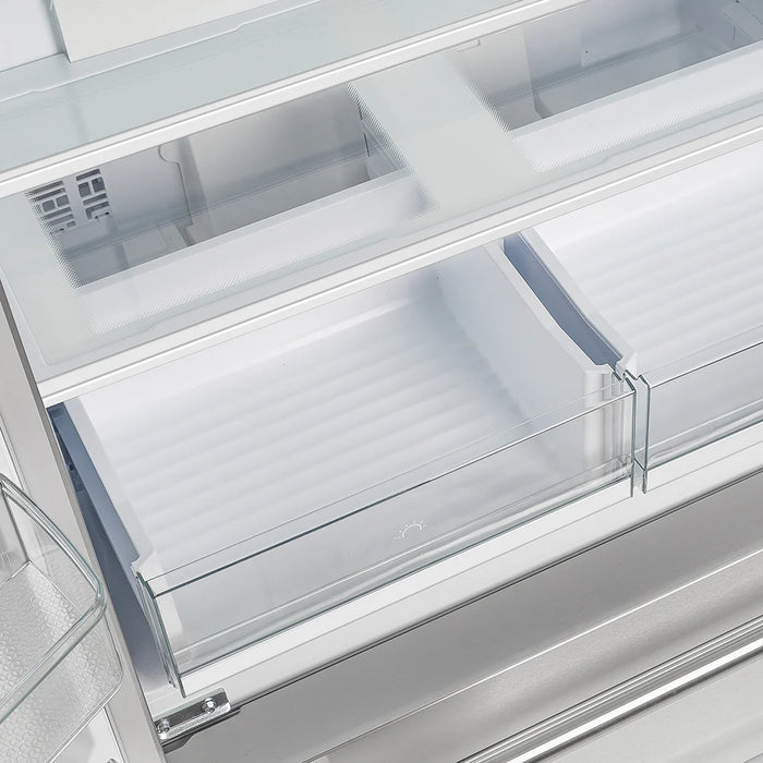 FORNO Moena 40" 19.2 cu. ft. French Door Built-In Refrigerator in Stainless Steel with Ice Maker and Modern Trim Kit, FFRBI1820-40MG