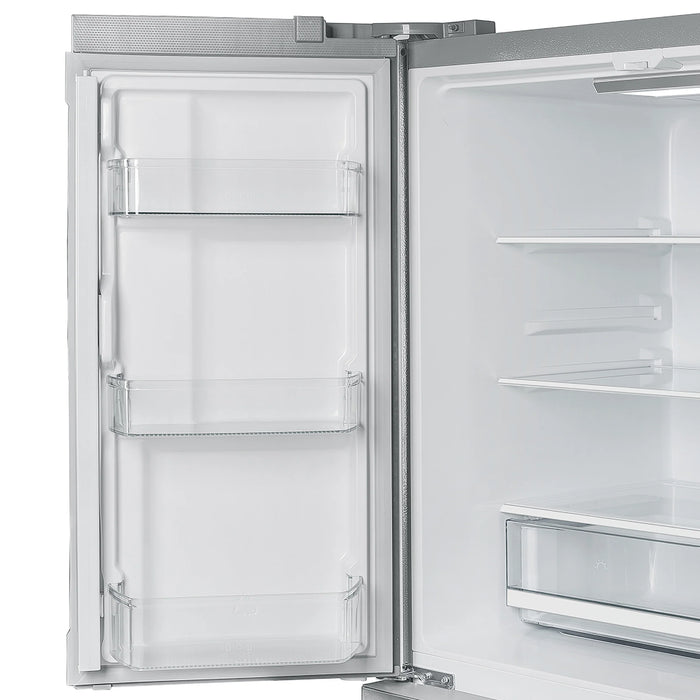 FORNO Moena 40" 19.2 cu. ft. French Door Built-In Refrigerator in Stainless Steel with Ice Maker and Modern Trim Kit, FFRBI1820-40MG