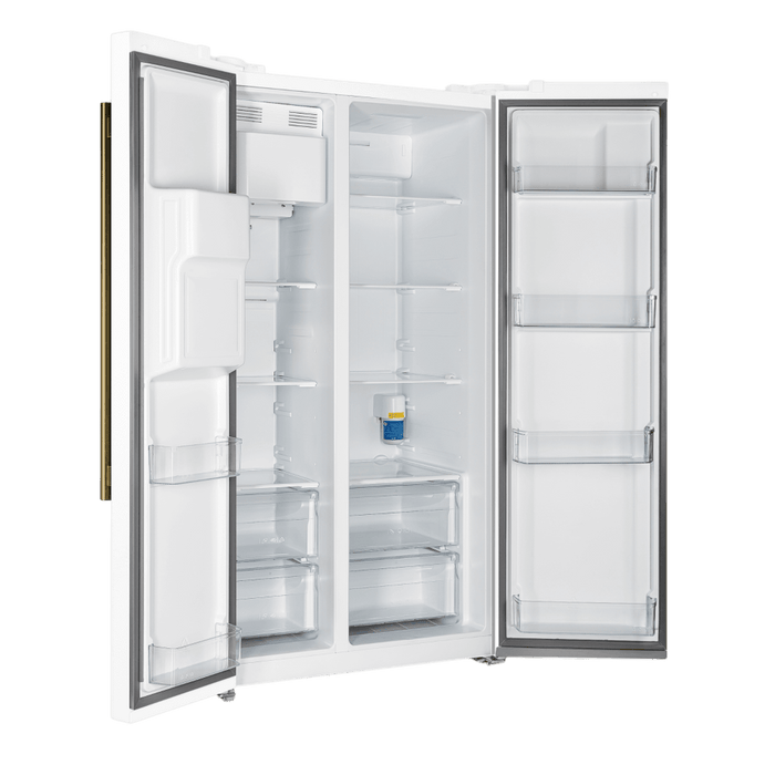 Forno Salerno - 36" Side-by-Side Refrigerator in White