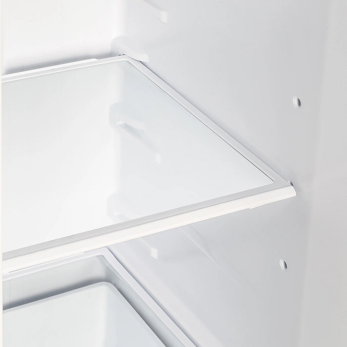FORNO Espresso Salerno 36" 20 cu. ft. Side-By-Side Refrigerator with Water and Ice Dispenser in White with Silver Handles, FFRBI1844-36WHT
