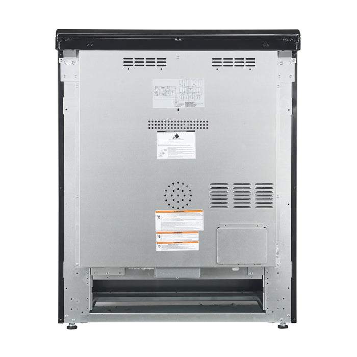 Forno Espresso Package - 30" Electric Range, Range Hood and Dishwasher in Black with Antique Brass Handles, AP-FFSEL6012-30BLK-A-A2-D