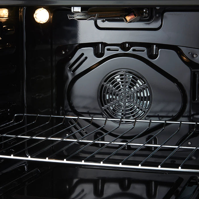 FORNO Espresso Leonardo 30" 5 cu. ft. Gas Range in White with Silver Handles, FFSGS1116-30WHT