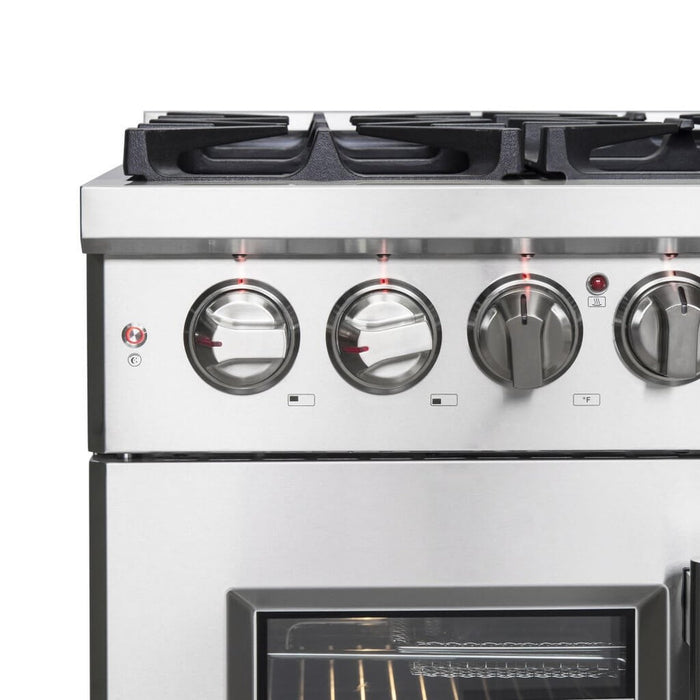 Forno Massimo - 36″ Freestanding French Door Dual Fuel Range