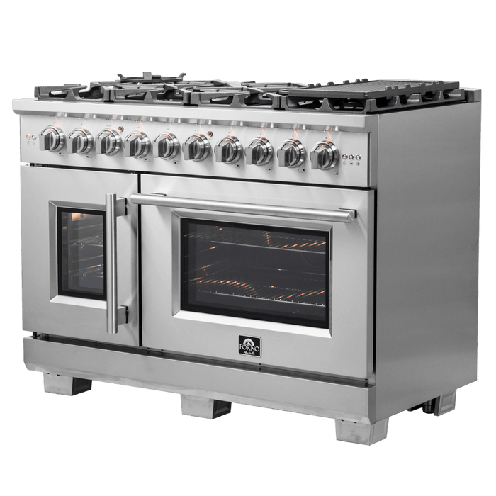 Forno Capriasca - 48″ Freestanding French Door Gas Range