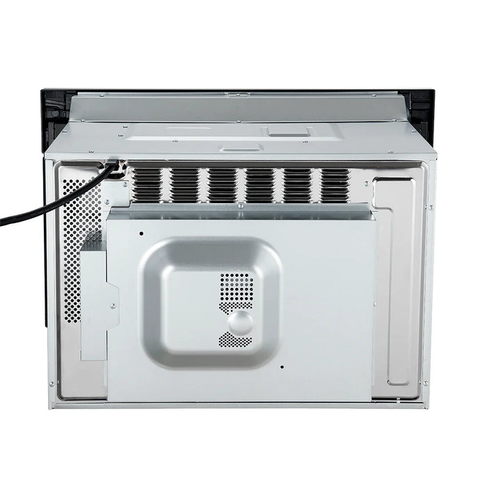 FORNO Espresso Oliena 30" 1.6 cu. ft. Built-In Microwave Oven in Black with Silver Handles, FMWDR3093-30BLK