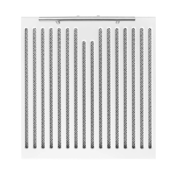 FORNO Espresso Bari 30" 400 CFM Under Cabinet Range Hood in White with Silver Handles, FRHUC5255-30WHT