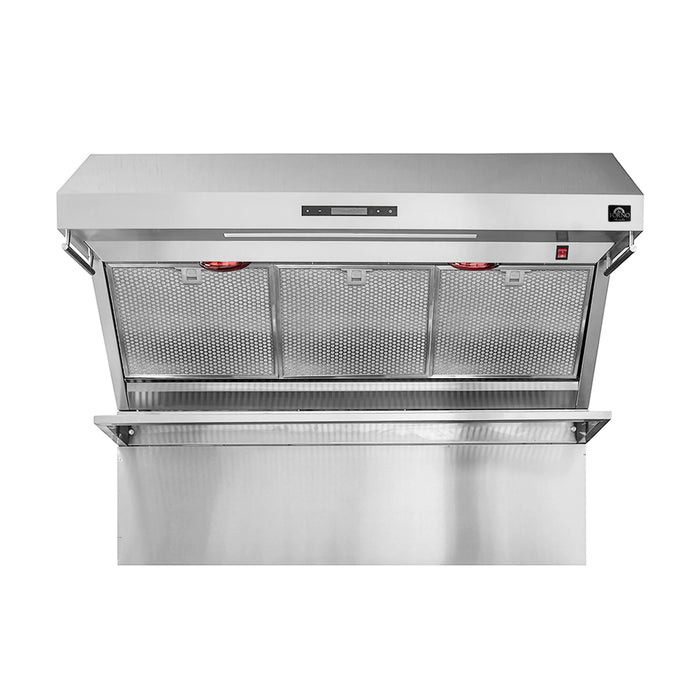 Forno Appliance Package - 48" Gas Range, 48" Range Hood, Dishwasher, 48" Refrigerator, Microwave Drawer, Wine Cooler, AP-FFSGS6244-48-14
