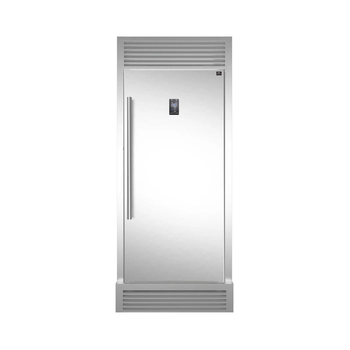 FORNO Rizzuto 28" 32″ 13.8 cu. ft. Right Hand Swing Dual Zone Refrigerator/Freezer in Stainless Steel, FFFFD1933-28RS
