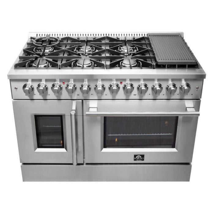 Forno Galiano 48" Freestanding French Door Dual Fuel Range