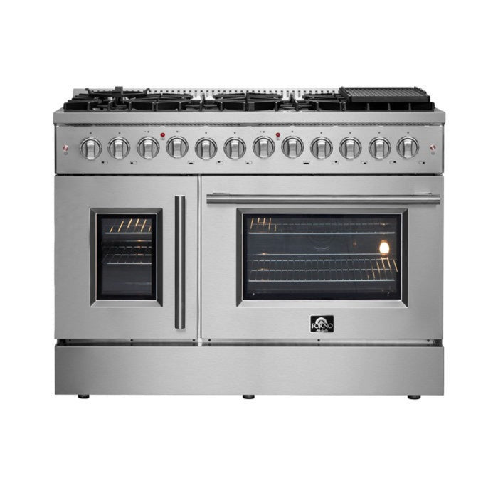 Forno Galiano 48" Freestanding French Door Dual Fuel Range