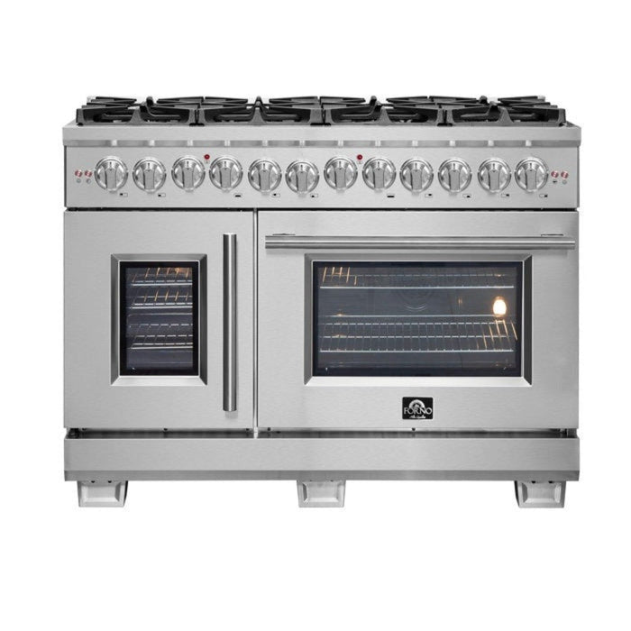 48" Freestanding French Door Dual Fuel Range Capriasca by Forno