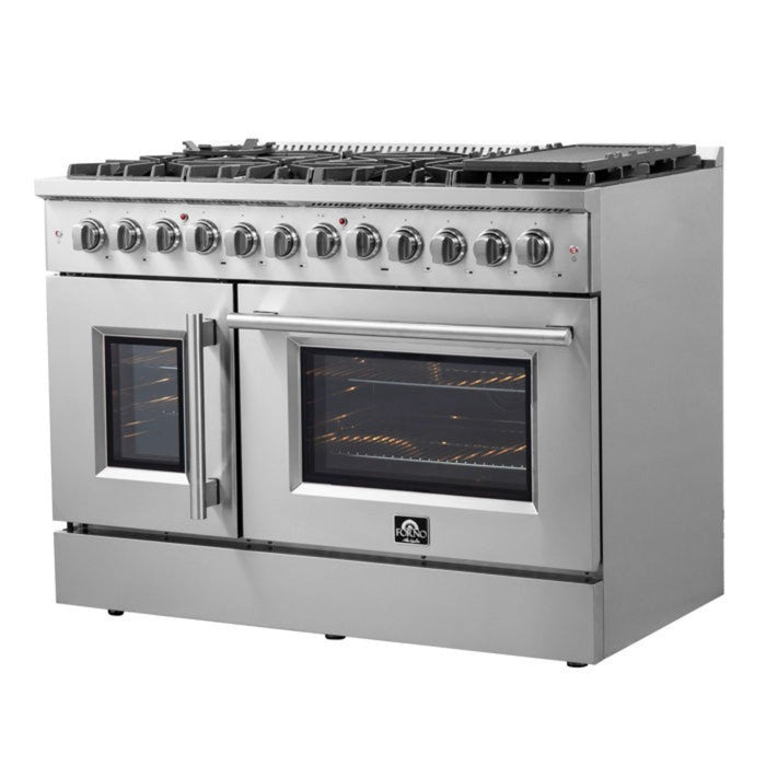 Forno Galiano 48" Freestanding French Door Dual Fuel Range