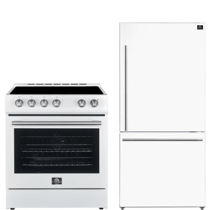 Forno Espresso Package - 30" Electric Range and Refrigerator in White, FBDL-003-03US
