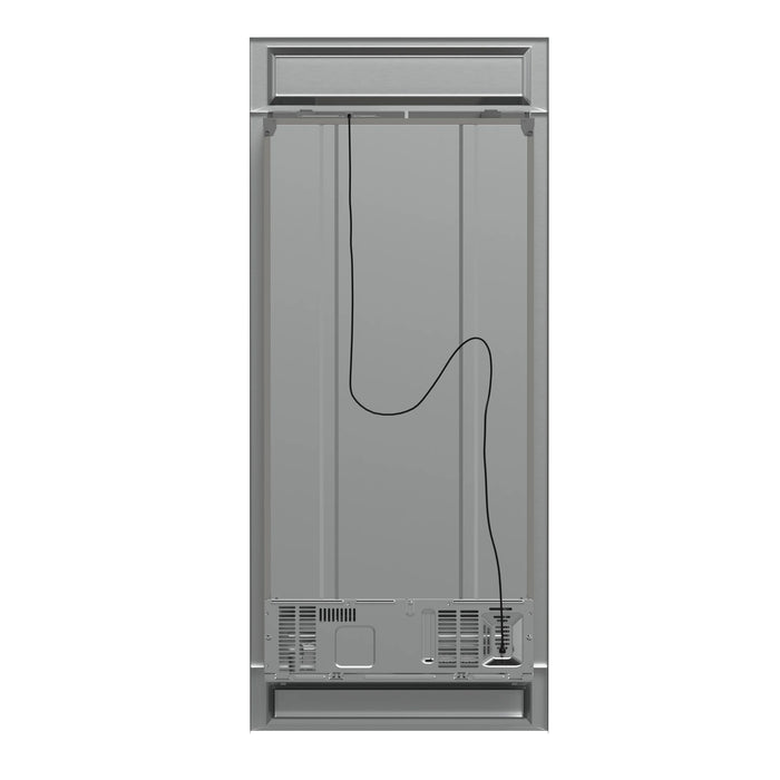 FORNO Salerno 37" 15.6 cu. ft. Side-by-Side Built-In Refrigerator in Stainless Steel and Modern Trim Kit, FFRBI1805-37MG