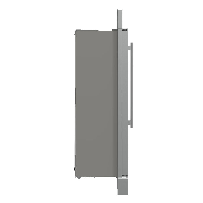 FORNO Salerno 37" 15.6 cu. ft. Side-by-Side Built-In Refrigerator in Stainless Steel and Modern Trim Kit, FFRBI1805-37MG