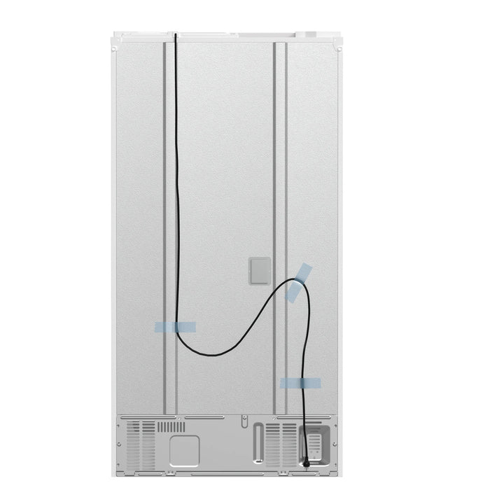 FORNO Espresso Moena 36" 19.2 cu. ft. Refrigerator in White with Silver Handles, FFRBI1820-36WHT