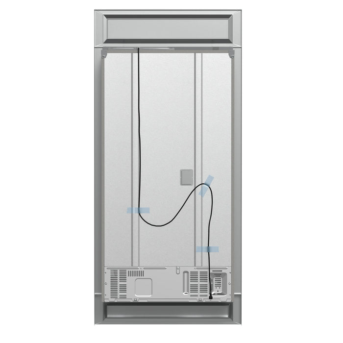 FORNO Moena 40" 19.2 cu. ft. French Door Built-In Refrigerator in Stainless Steel with Ice Maker and Modern Trim Kit, FFRBI1820-40MG