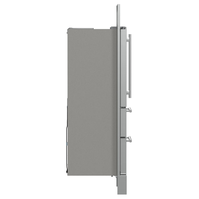 FORNO Moena 40" 19.2 cu. ft. French Door Built-In Refrigerator in Stainless Steel with Ice Maker and Modern Trim Kit, FFRBI1820-40MG