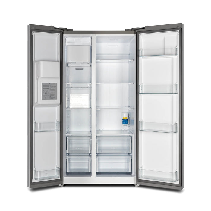 FORNO Salerno 40" 20 cu. ft. Side-by-Side Built-In Refrigerator with Water and Ice Dispenser and Grill Trim Kit, FFRBI1844-40SG