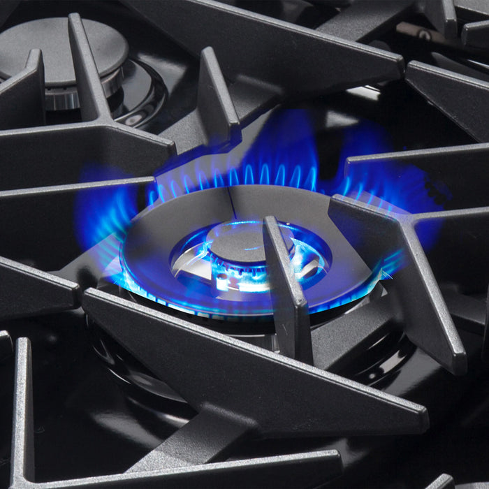 FORNO Giovanni 30" 4.32 cu. ft. Gas Range with 5 Sealed Burners, Air Fry Basket, Wok Support and Griddle, FFSGS6274-30