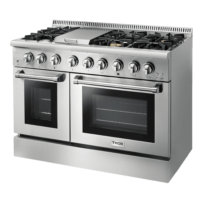 Thor Kitchen - 48" Professional Dual Fuel Range - Propane Gas, HRD4803ULP