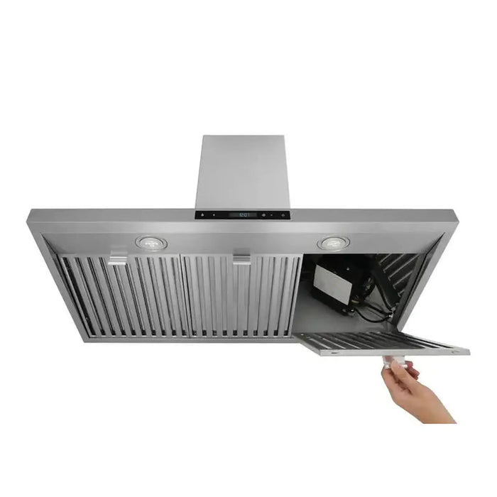 Thor Kitchen 36 in. Wall Mount LED Light Range Hood in Stainless Steel, HRH3607