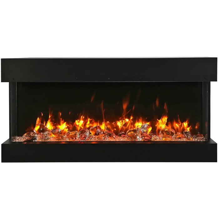 Amantii True-View Slim Smart Fireplace: Stylish 3-Sided Glass - Sleek Design