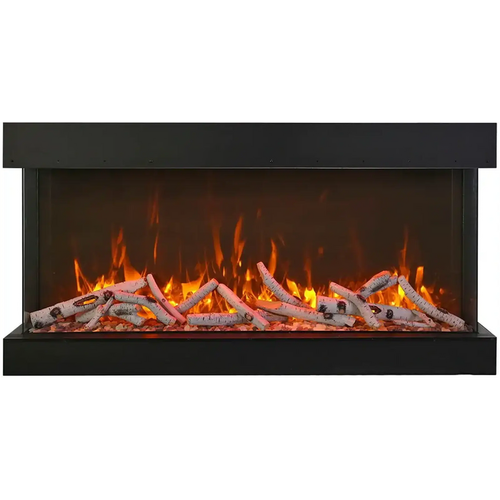 Amantii Smart Tru View XT XL Electric Fireplace: Stylish 3-Sided Glass Design