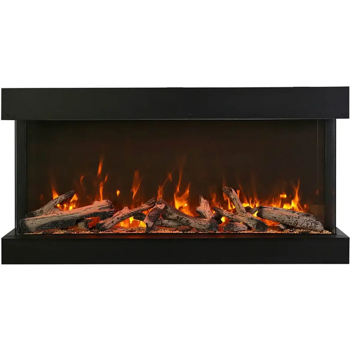 Amantii Smart Tru View XT XL Electric Fireplace: Stylish 3-Sided Glass Design