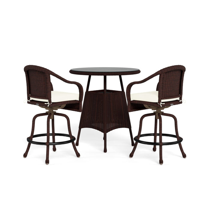 Tortuga Outdoor Sea Pines 3Pc Bar Set - 2 Bar Chairs, 1 Bar Table - Java - Canvas Natural