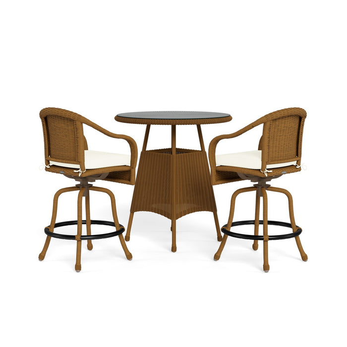 Tortuga Outdoor Sea Pines 3Pc Bar Set - 2 Bar Chairs, 1 Bar Table - Mojave - Canvas Natural