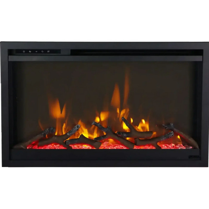 Amantii Traditional Series Xtra Slim Electric Fireplace - 4" Depth, WiFi, 3-Speed Motor