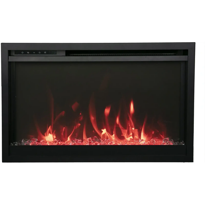 Amantii Traditional Series Xtra Slim Electric Fireplace - 4" Depth, WiFi, 3-Speed Motor