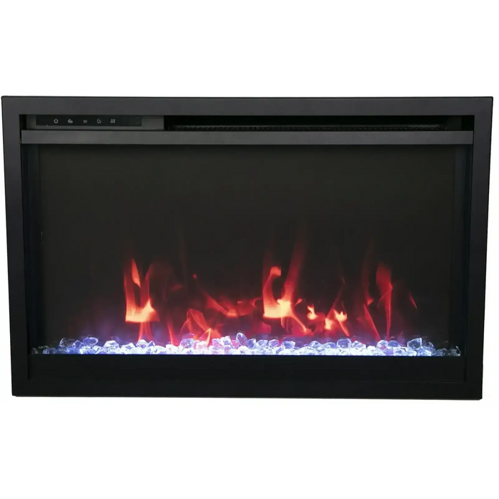 Amantii Traditional Series Xtra Slim Electric Fireplace - 4" Depth, WiFi, 3-Speed Motor