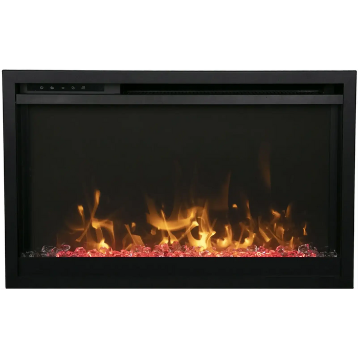 Amantii Traditional Series Xtra Slim Electric Fireplace - 4" Depth, WiFi, 3-Speed Motor