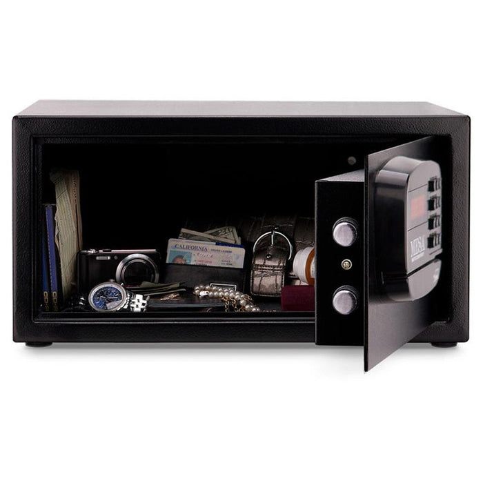 MESA 1.2 Cubic ft Hotel Safe - All Steel with Electronic Lock - Black