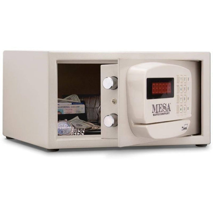 MESA 1.2 cu ft Hotel Safe - All Steel with Electronic Lock - Keyed Alike - White