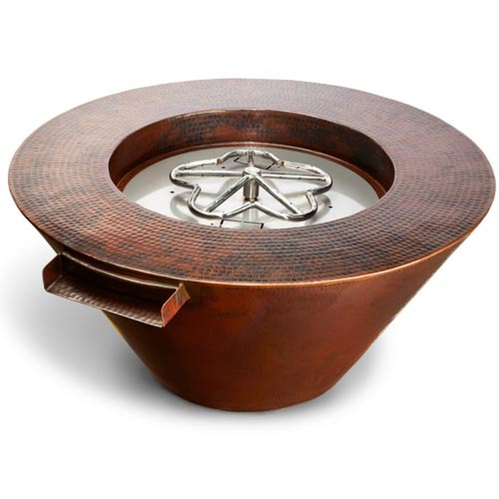 HPC Fire Copper Mesa Fire and Water Bowl with SST Torpedo Burner: Ignite Your Outdoor Atmosphere with Match Lit Elegance