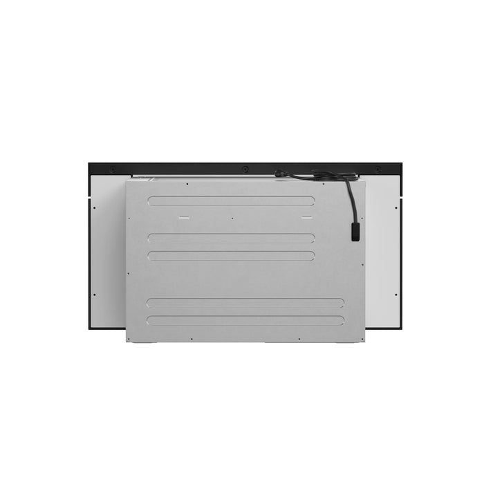 FORNO Espresso Capoliveri 30" 1.2 cu. ft. Built-In Microwave Drawer in Black with Silver Handles, FMWDR3000-30BLK