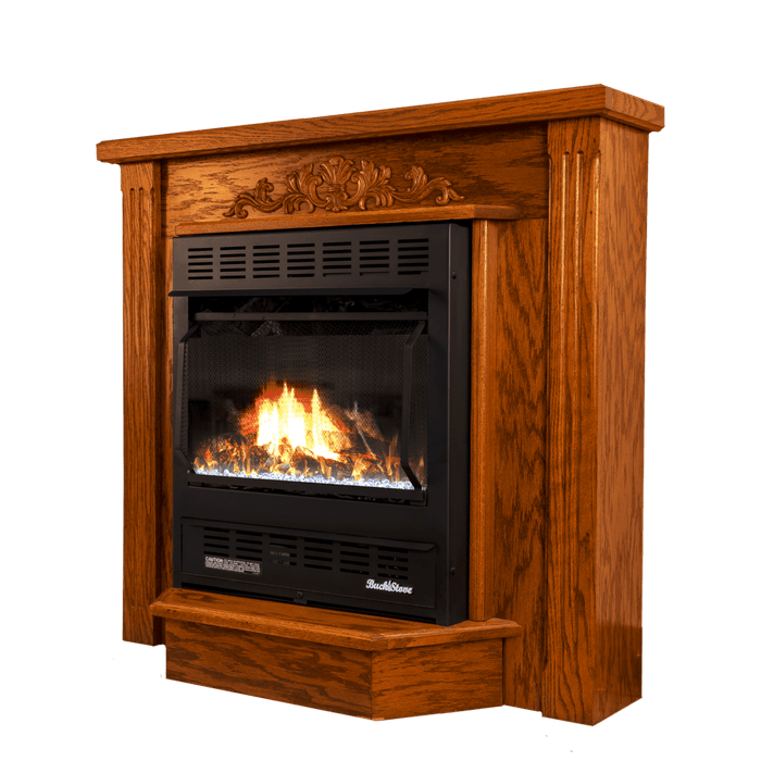 Buck Stove 1127 Deluxe Mantel in Light Oak Finish