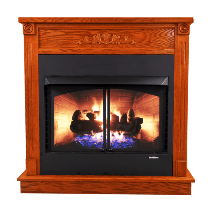 Buck Stove 42" Vent Free Gas Firebox - Oak - Liquid Propane or Natural Gas