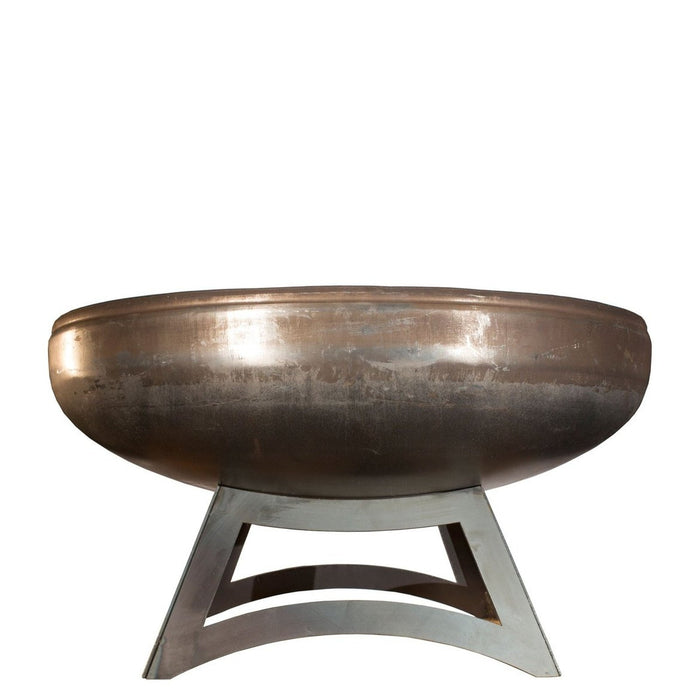 48" Liberty - Hollow Base Fire Pit - Natural Steel Finish: Sleek & Unique Diameter Design