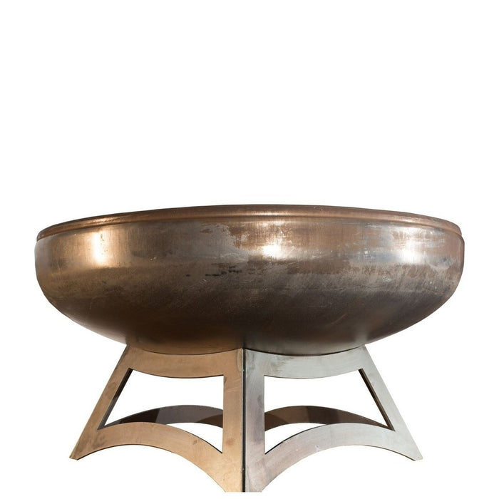 48" Liberty - Hollow Base Fire Pit - Natural Steel Finish: Sleek & Unique Diameter Design