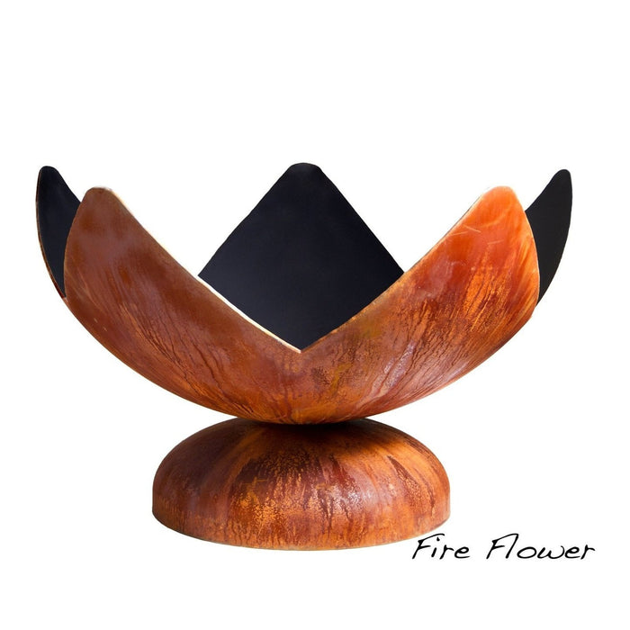 Ohio Flame 41" Fire Flower Artisan Bowl - Unique Outdoor Elegance