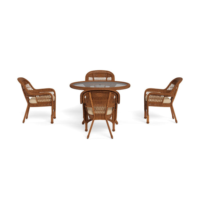 Tortuga Outdoor Portside 5Pc Dining Set - Amber - Sand