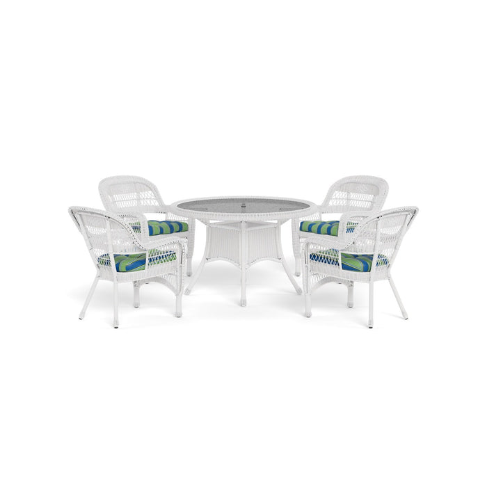 Tortuga Outdoor Portside 5Pc Dining Set - White - Haliwell Caribbean